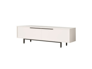 Soporte de TV de madera "Calvin" - 160 x 35 x 45 cm - Blanco