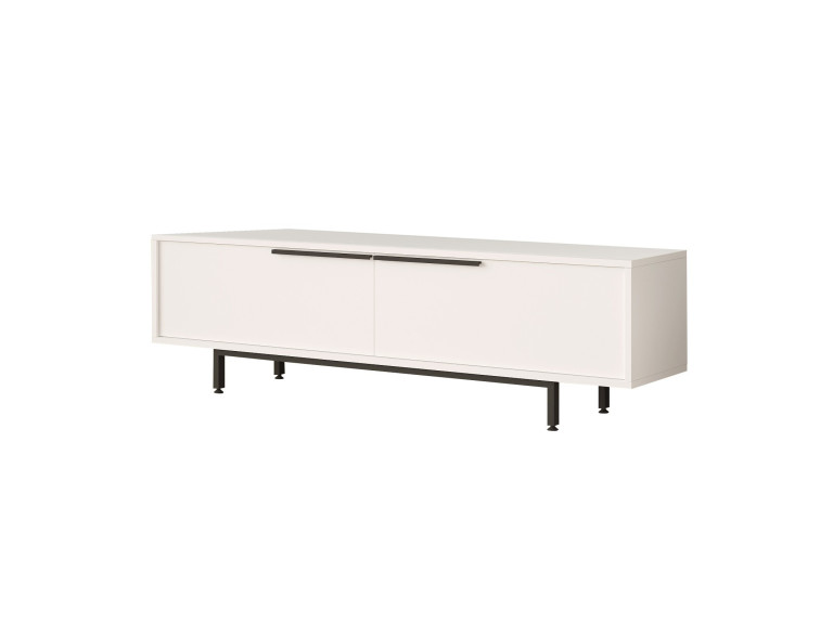 Soporte de TV de madera "Calvin" - 160 x 35 x 45 cm - Blanco