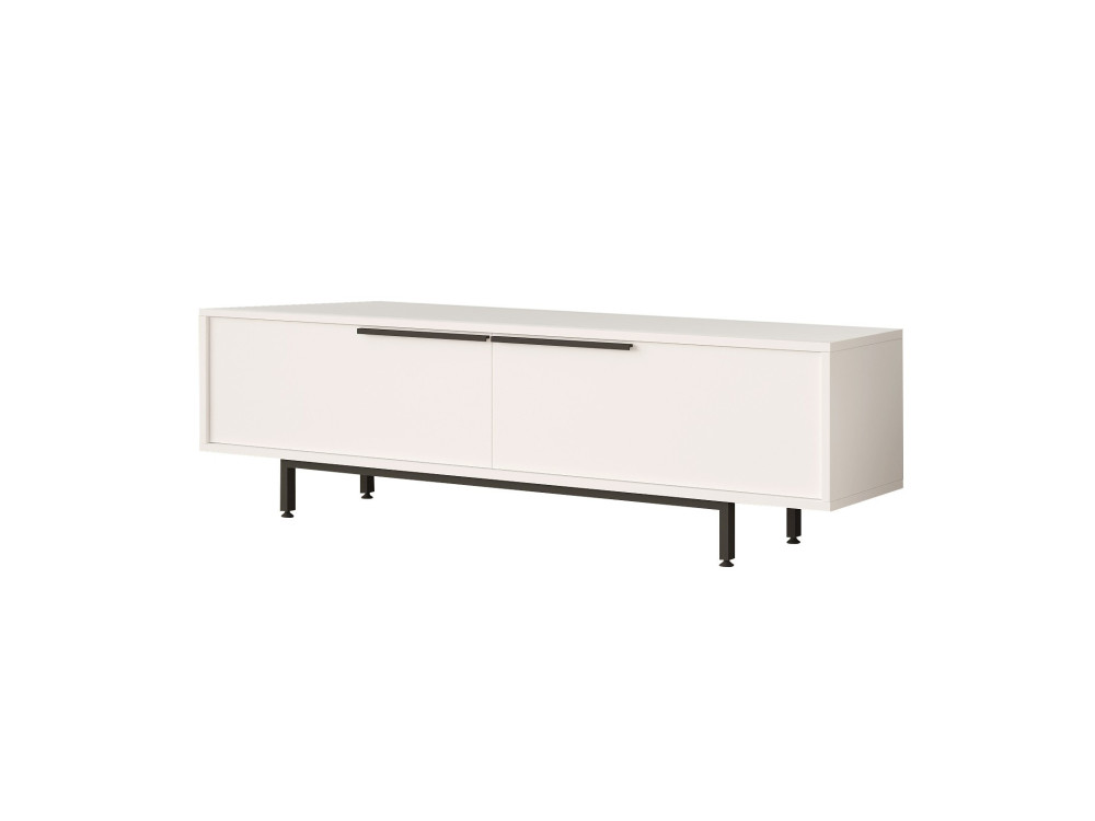 Soporte de TV de madera "Calvin" - 160 x 35 x 45 cm - Blanco