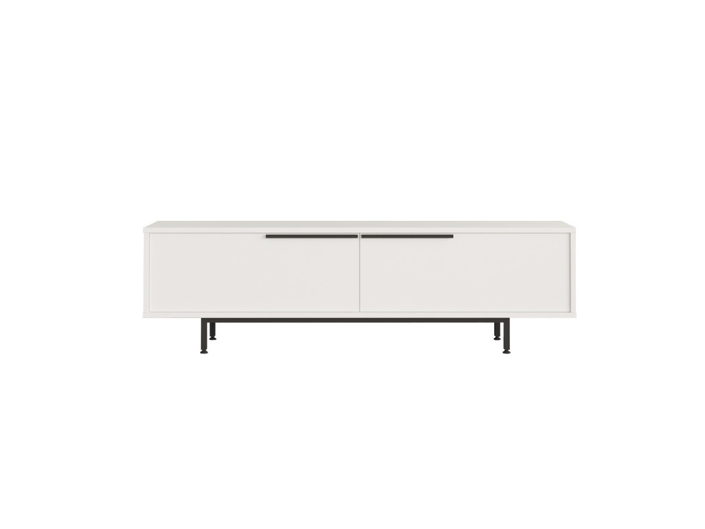 Soporte de TV de madera "Calvin" - 160 x 35 x 45 cm - Blanco