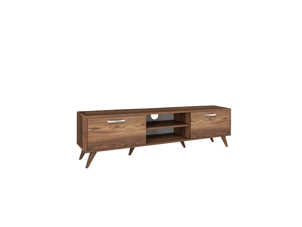 Soporte de TV de madera "Atik" - 180 x 35 x 48 cm - Marrón
