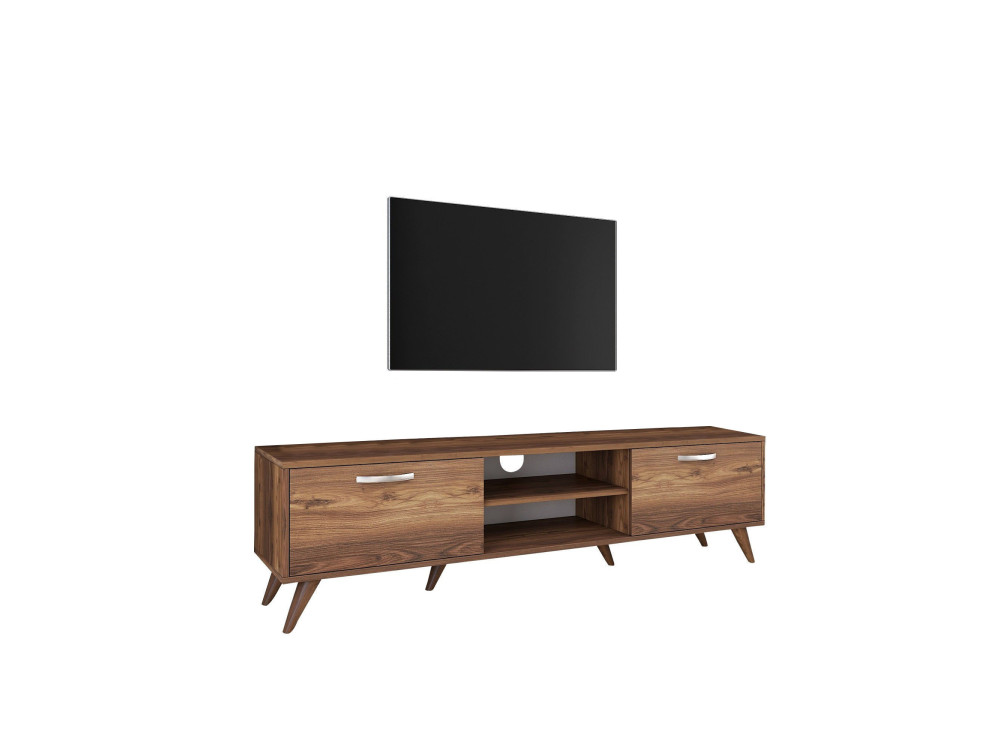 Soporte de TV de madera "Atik" - 180 x 35 x 48 cm - Marrón