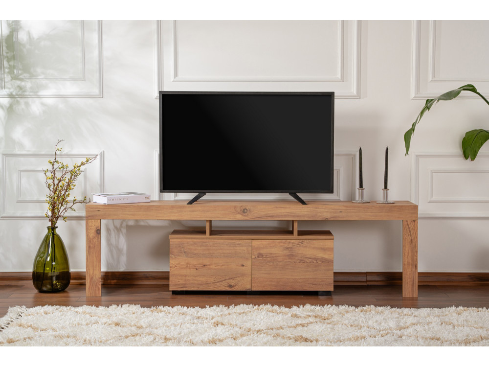 Soporte de TV de madera "Enclave" - 180 x 31 x 50 cm - Marrón