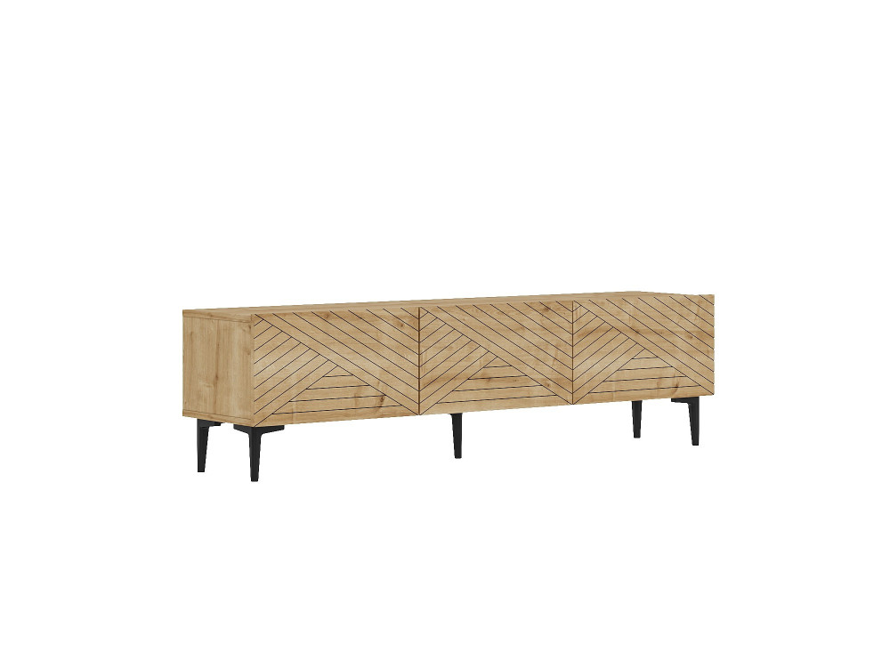 Mueble TV de madera "Felix" 160 x 31,4 x 44,1 cm - Roble zafiro