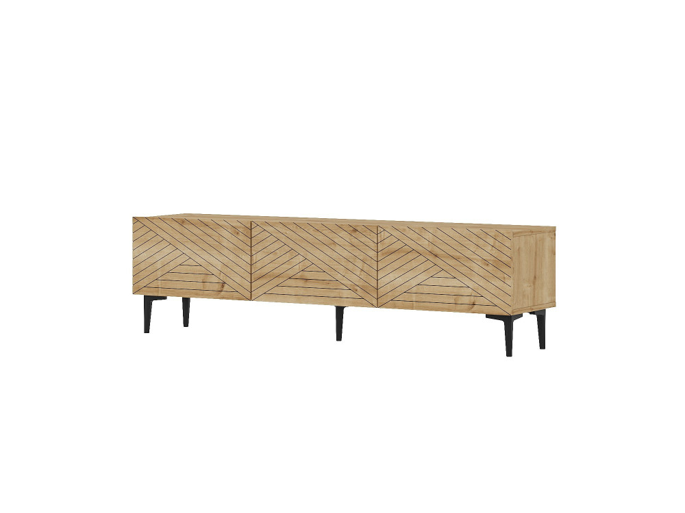 Mueble TV de madera "Felix" 160 x 31,4 x 44,1 cm - Roble zafiro