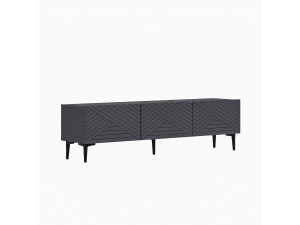 Mueble TV de madera "Felix" 160 x 31,4 x 44,1 cm - Antracita