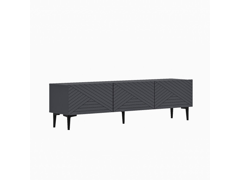 Mueble TV de madera "Felix" 160 x 31,4 x 44,1 cm - Antracita
