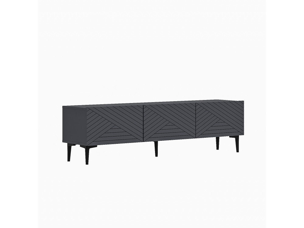 Mueble TV de madera "Felix" 160 x 31,4 x 44,1 cm - Antracita