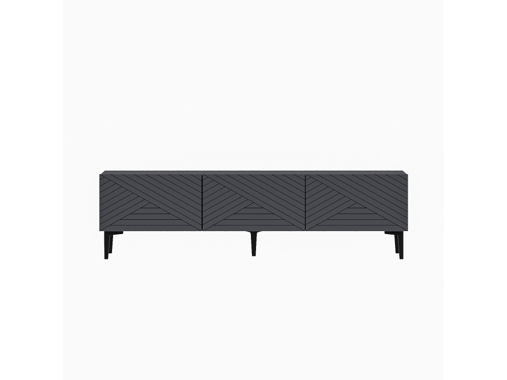 Mueble TV de madera "Felix" 160 x 31,4 x 44,1 cm - Antracita