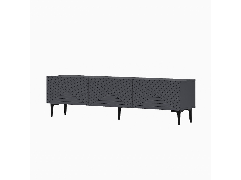 Mueble TV de madera "Felix" 160 x 31,4 x 44,1 cm - Antracita