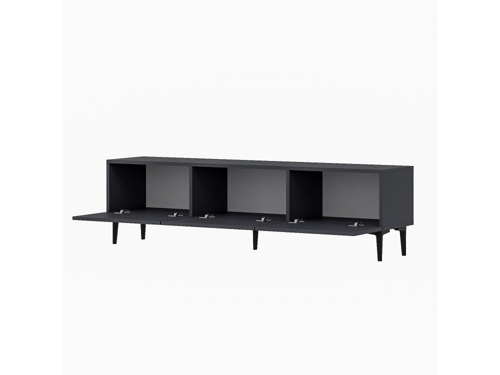Mueble TV de madera "Felix" 160 x 31,4 x 44,1 cm - Antracita