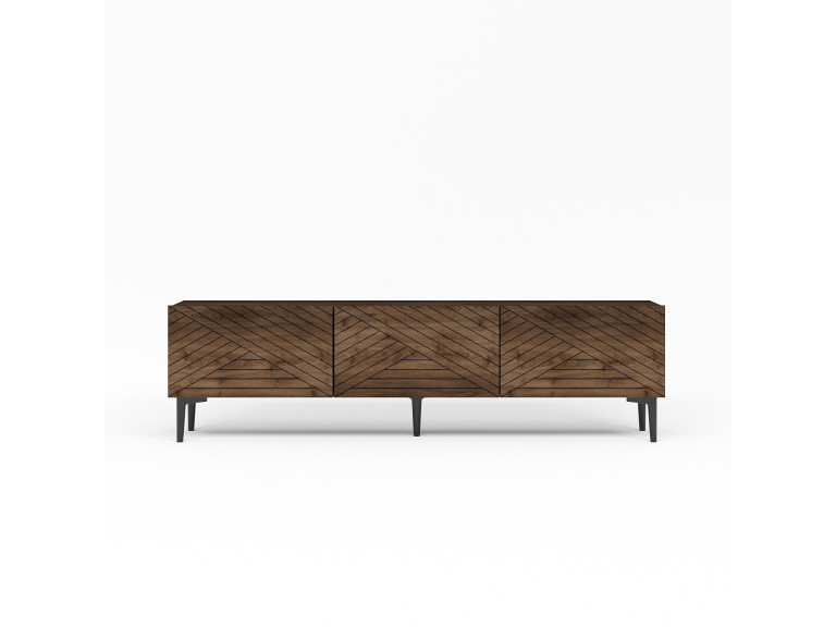 Soporte de TV de madera "Felix" - 160 x 31 x 44 cm - Marrón