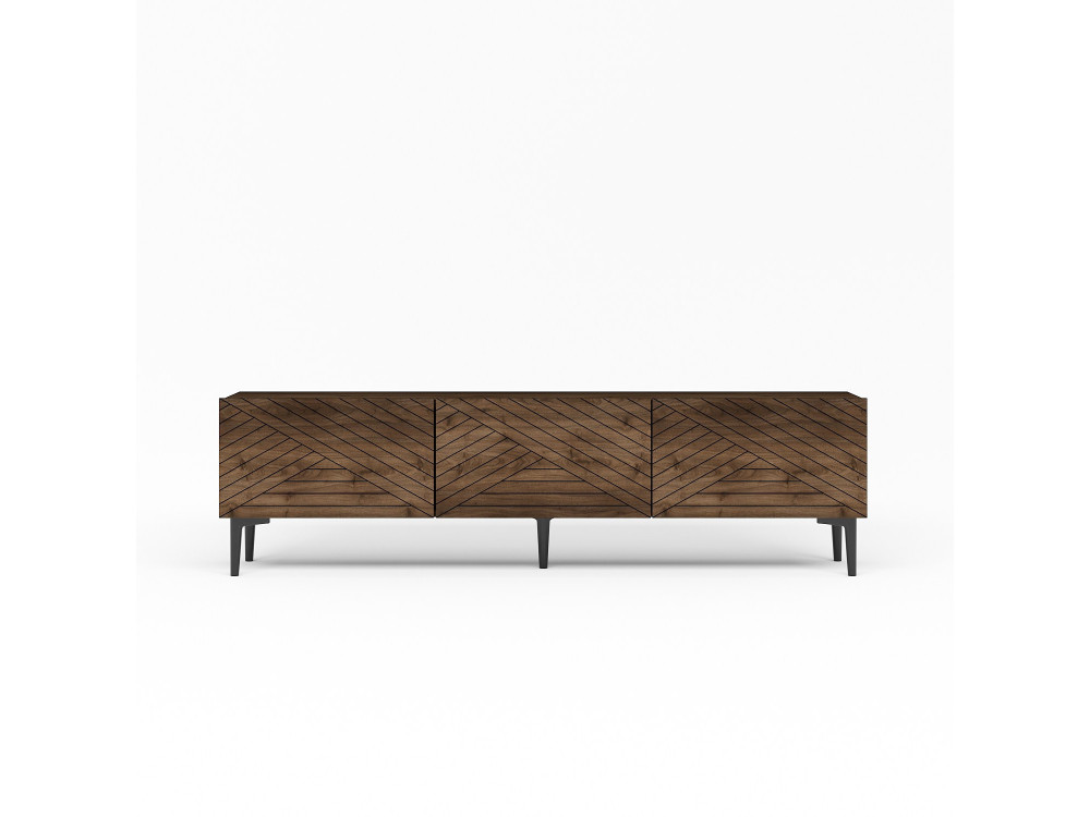 Soporte de TV de madera "Felix" - 160 x 31 x 44 cm - Marrón