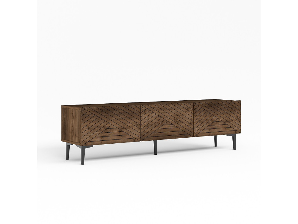 Soporte de TV de madera "Felix" - 160 x 31 x 44 cm - Marrón