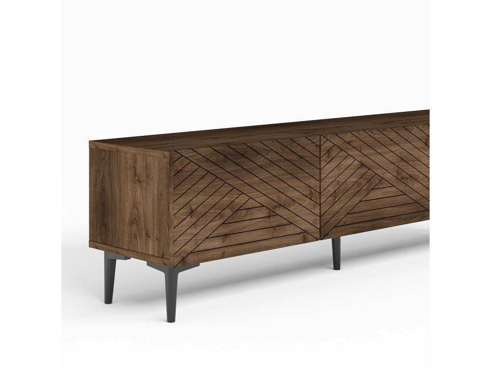 Soporte de TV de madera "Felix" - 160 x 31 x 44 cm - Marrón