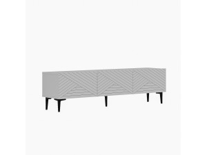 Soporte de TV de madera "Felix" - 160 x 31 x 44 cm - Blanco