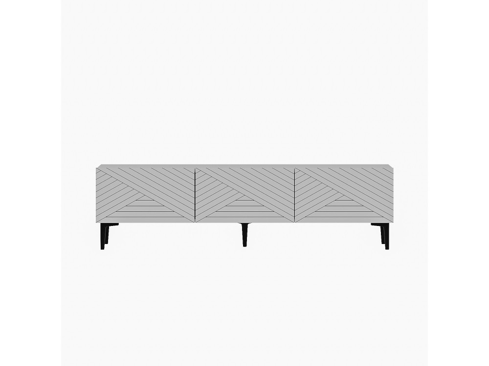 Soporte de TV de madera "Felix" - 160 x 31 x 44 cm - Blanco