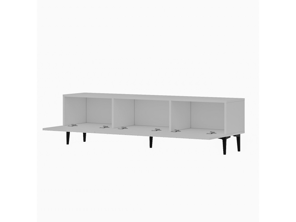 Soporte de TV de madera "Felix" - 160 x 31 x 44 cm - Blanco