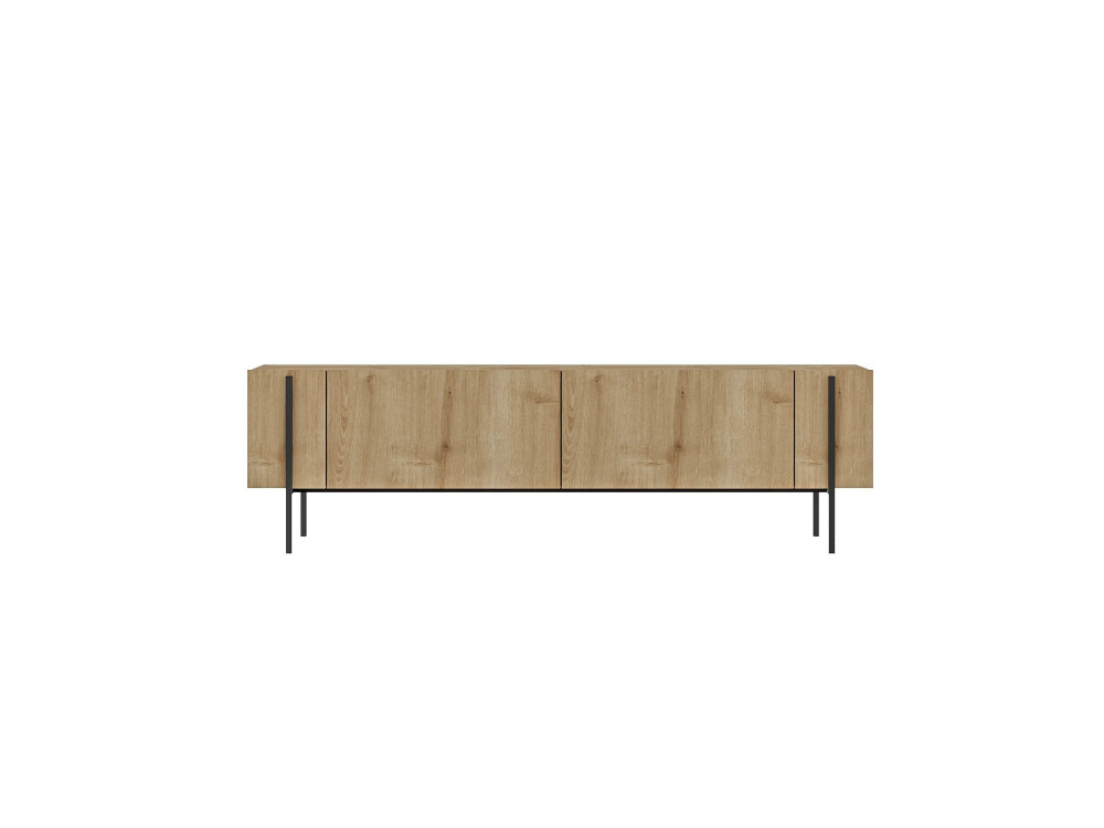 Soporte de TV de madera "Herman" - 160 x 31 x 45 cm - Beige