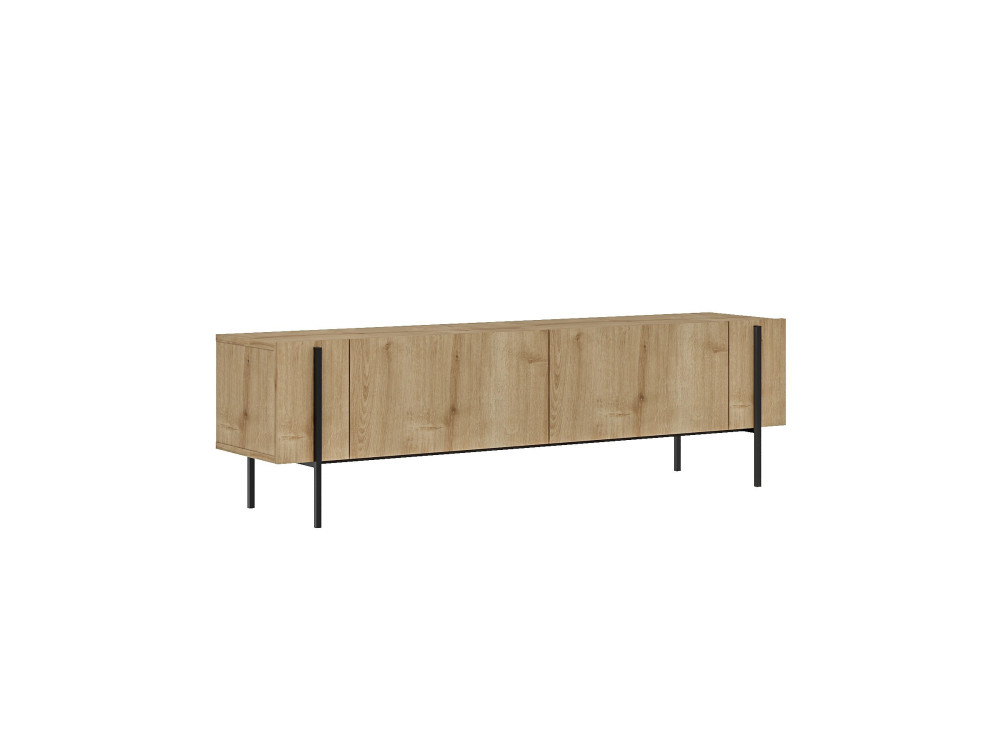 Soporte de TV de madera "Herman" - 160 x 31 x 45 cm - Beige