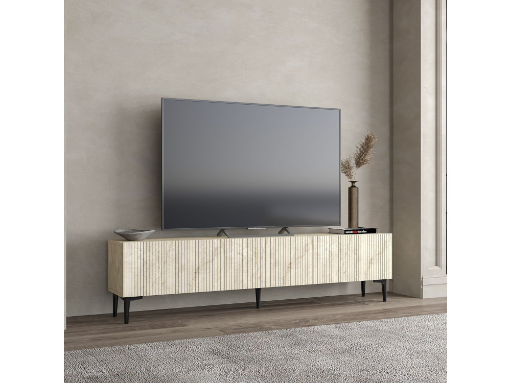 Soporte de TV de madera "Oscar" - 180 x 31 x 45 cm - Beige