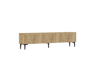 Soporte de TV de madera "Oscar" - 180 x 31 x 45 cm - Marrón claro