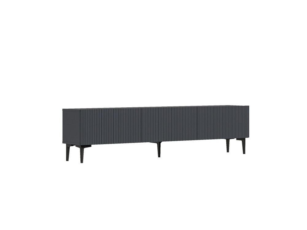 Soporte de TV de madera "Oscar" - 180 x 31 x 45 cm - Gris antracita