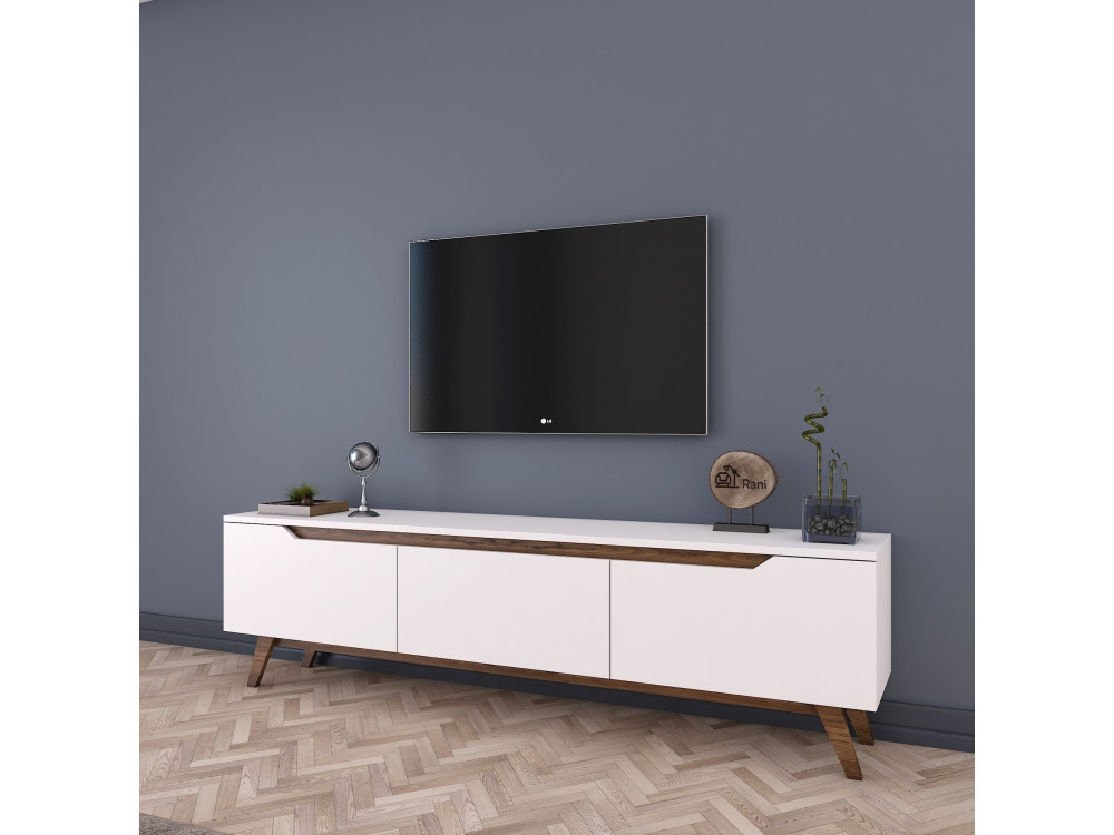 Soporte de TV de madera "Digi" - 180 x 35 x 48 cm - Marrón