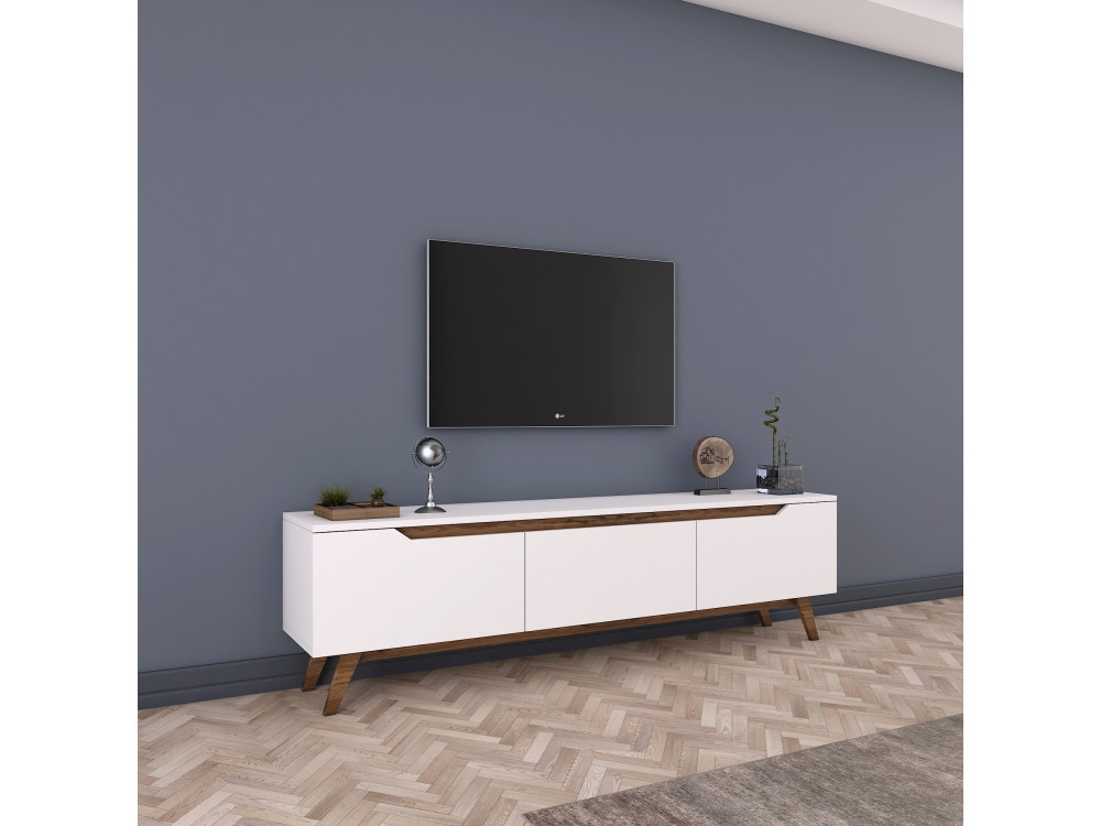 Soporte de TV de madera "Digi" - 180 x 35 x 48 cm - Marrón