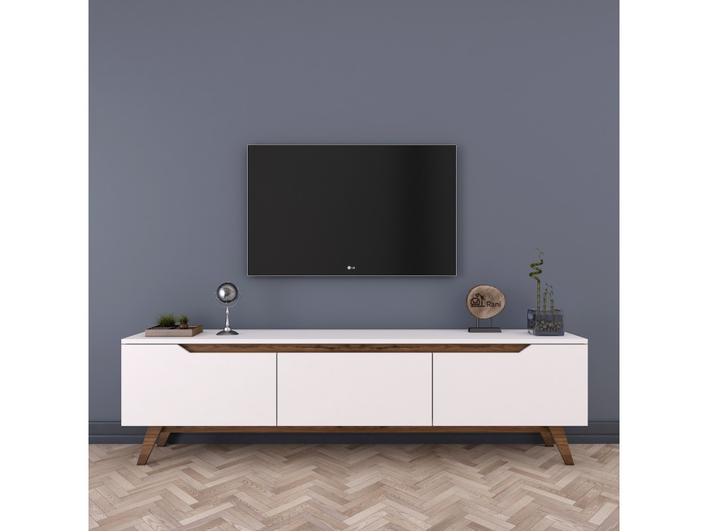 Soporte de TV de madera "Digi" - 180 x 35 x 48 cm - Marrón
