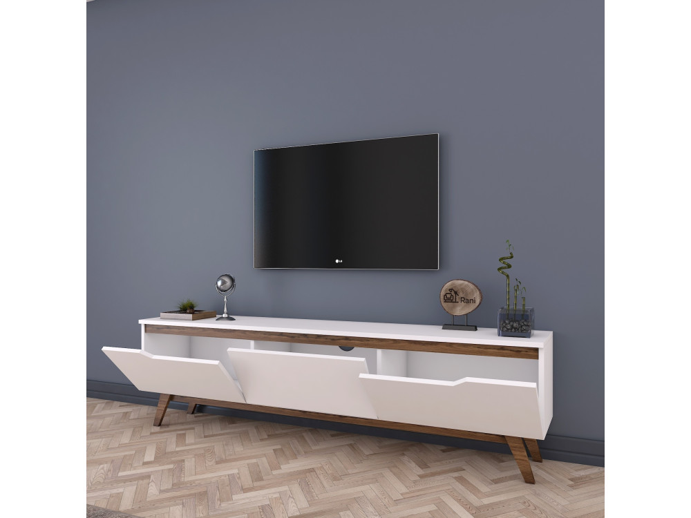 Soporte de TV de madera "Digi" - 180 x 35 x 48 cm - Marrón