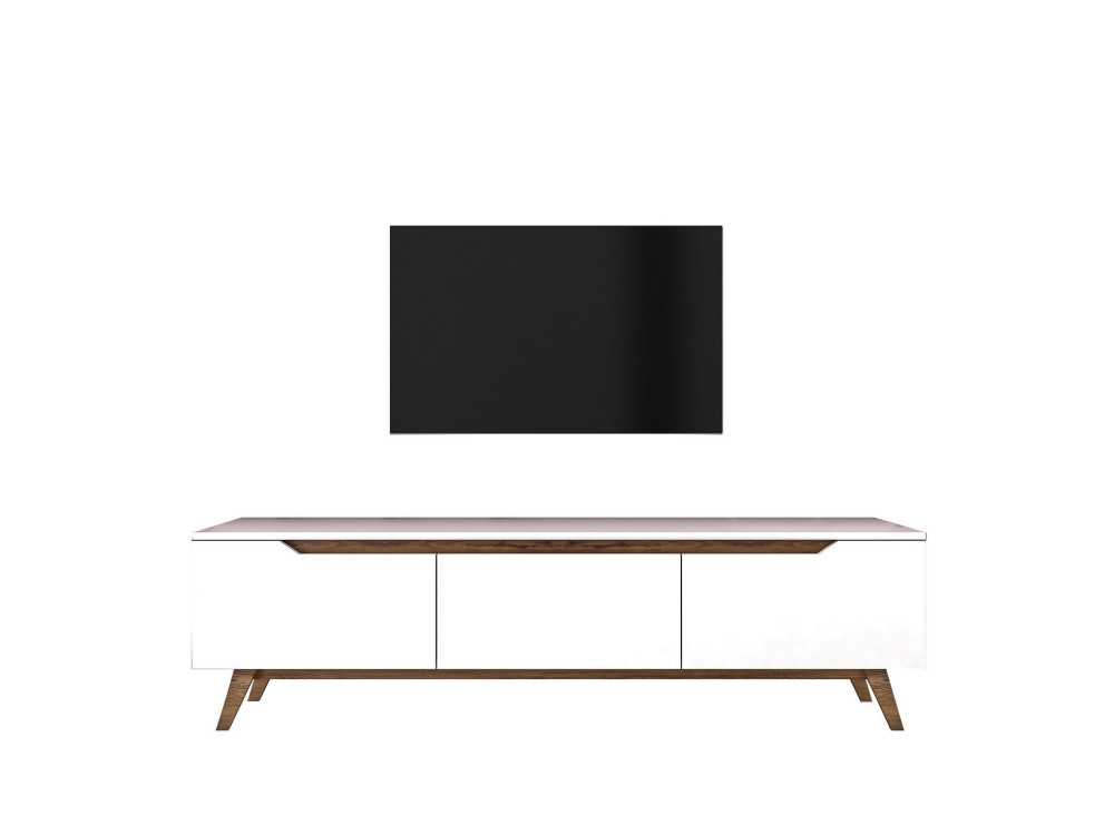 Soporte de TV de madera "Digi" - 180 x 35 x 48 cm - Marrón