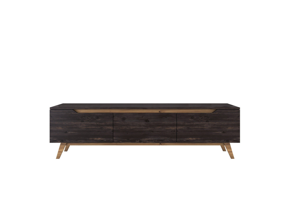 Soporte de TV de madera "Digi" - 180 x 35 x 48 cm - Negro
