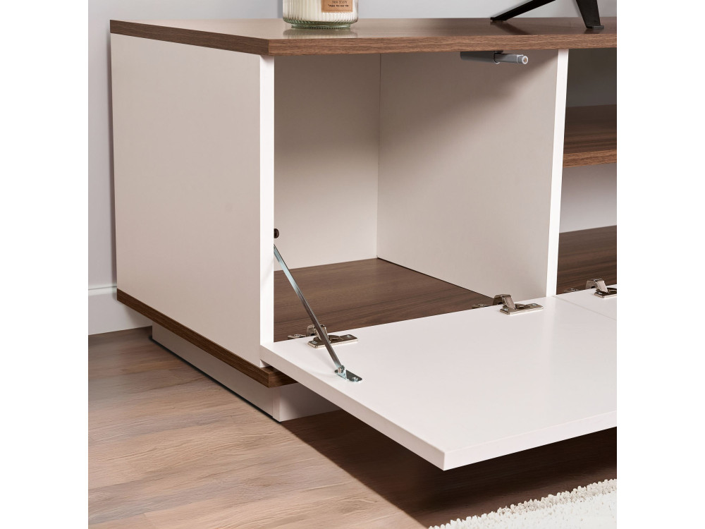 Soporte de TV de madera "Veramont" - 180 x 44 x 44 cm - Marrón oscuro
