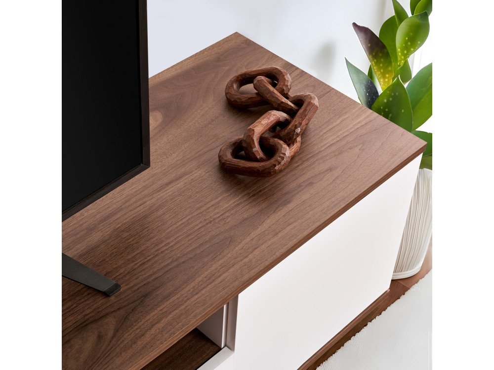 Soporte de TV de madera "Veramont" - 180 x 44 x 44 cm - Marrón oscuro