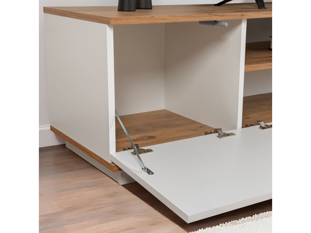 Soporte de TV de madera "Veramont" - 180 x 44 x 44 cm - Marrón