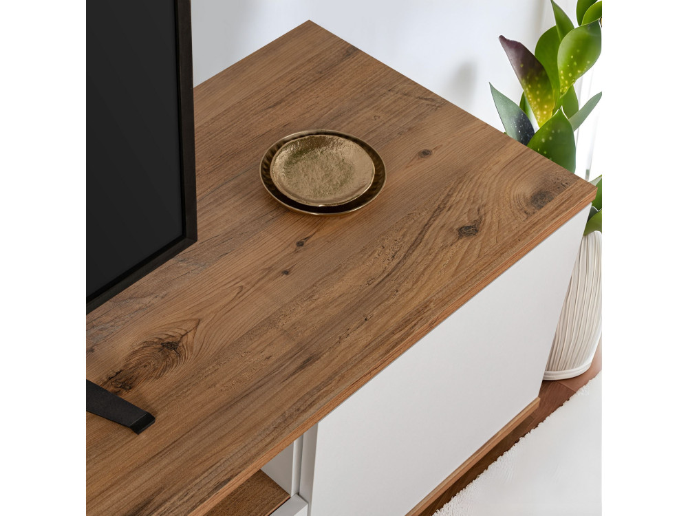 Soporte de TV de madera "Veramont" - 180 x 44 x 44 cm - Marrón