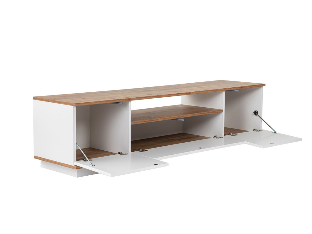 Soporte de TV de madera "Veramont" - 180 x 44 x 44 cm - Marrón