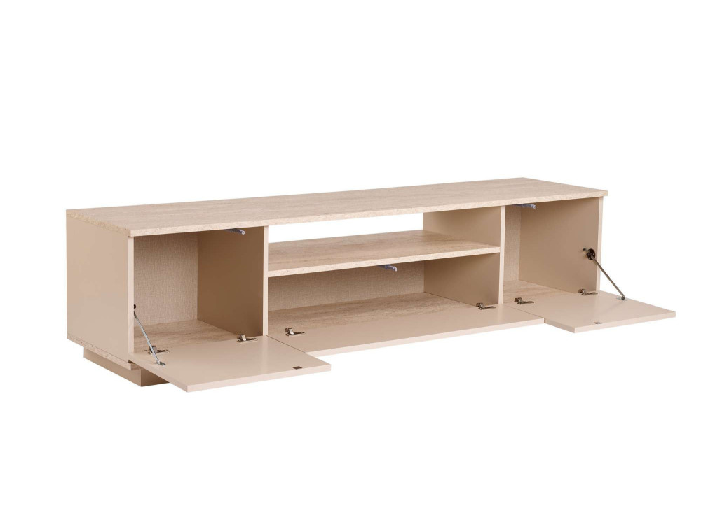 Soporte de TV de madera "Veramont" - 180 x 44 x 44 cm - Beige