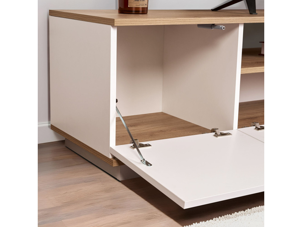 Soporte de TV de madera "Veramont" - 180 x 44 x 44 cm - Marrón claro