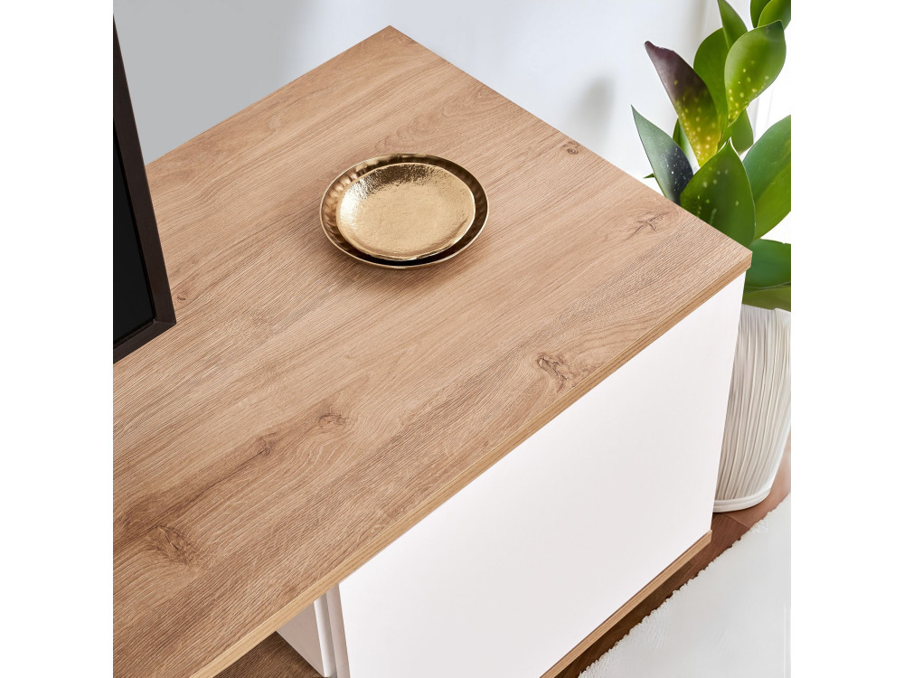 Soporte de TV de madera "Veramont" - 180 x 44 x 44 cm - Marrón claro