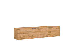 Soporte de TV de madera suspendido "Neon illuminated" con iluminación LED - 160 x 32 x 35 cm - Marrón