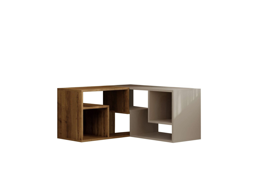 Mueble TV modular de madera "Glis" - 145 x 35 x 44 cm - Beige