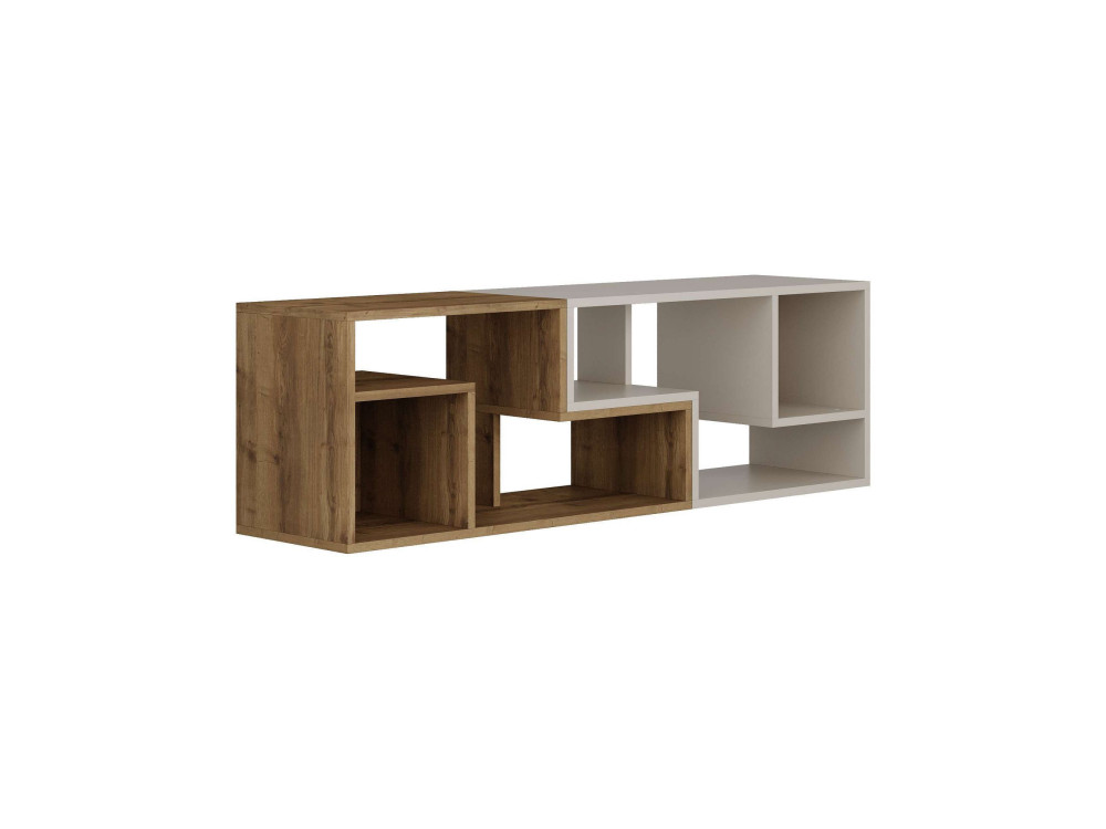 Mueble TV modular de madera "Glis" - 145 x 35 x 44 cm - Beige