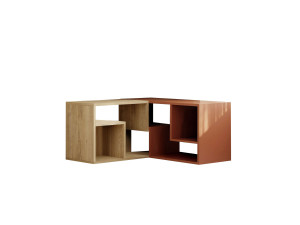Mueble TV modular de madera "Glis" - 145 x 35 x 44 cm - Terracota