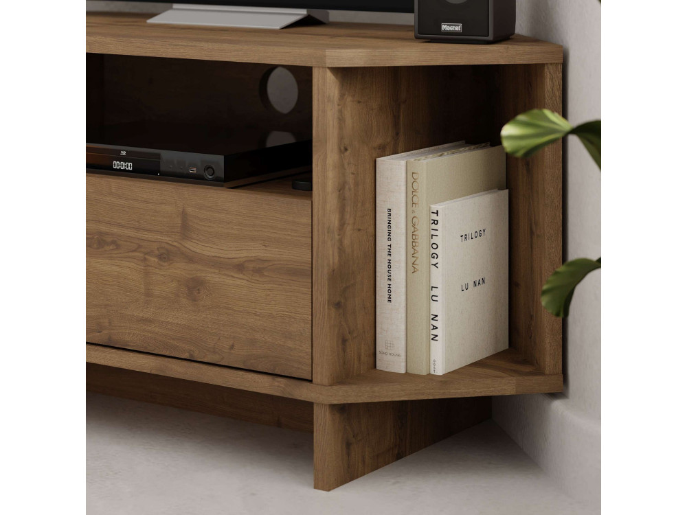 Soporte de TV de madera "Viva" - 95 x 35 x 45 cm - Marrón