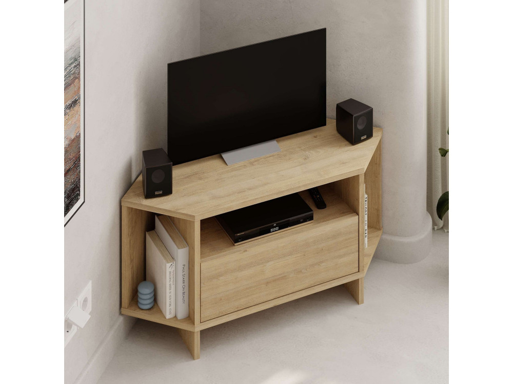 Soporte de TV de madera "Viva" - 95 x 35 x 45 cm - Beige