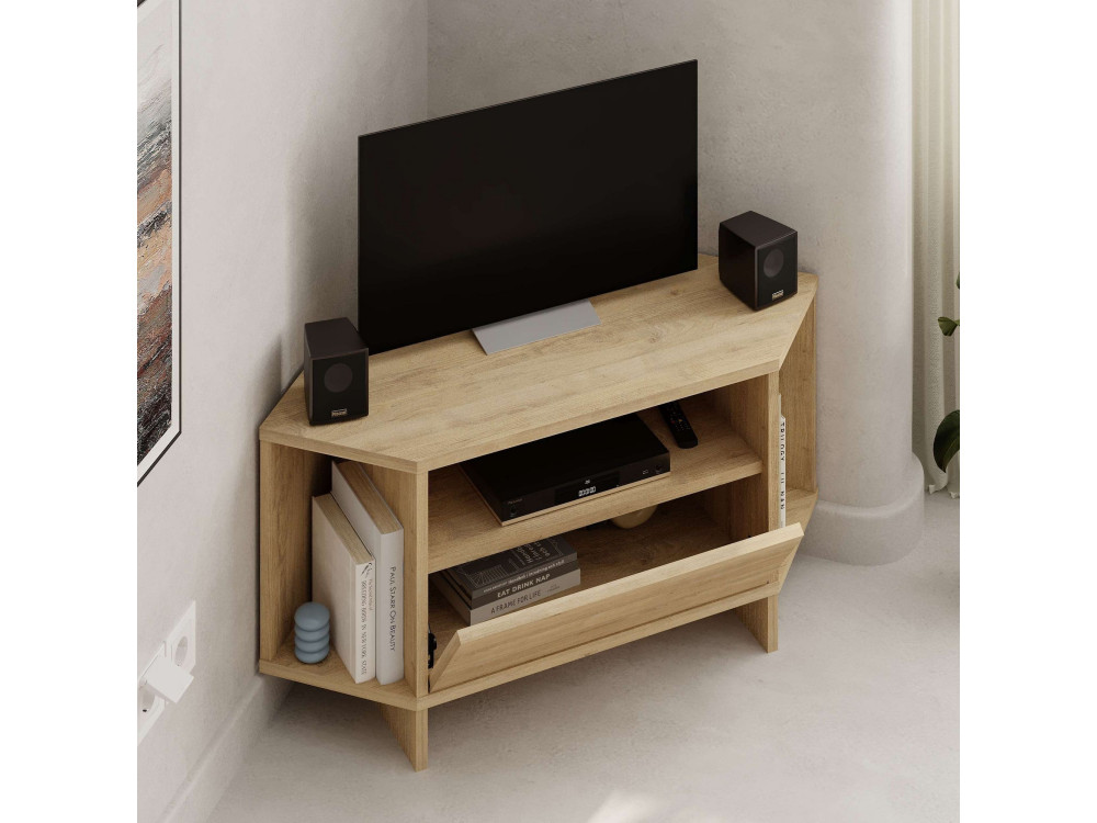 Soporte de TV de madera "Viva" - 95 x 35 x 45 cm - Beige