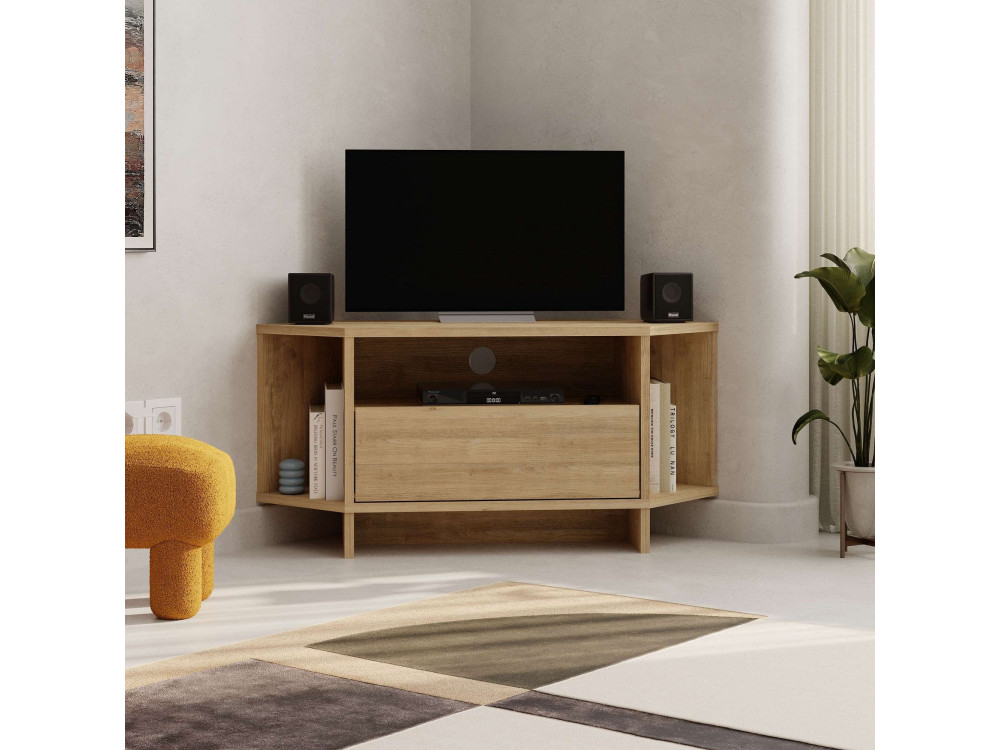 Soporte de TV de madera "Viva" - 95 x 35 x 45 cm - Beige