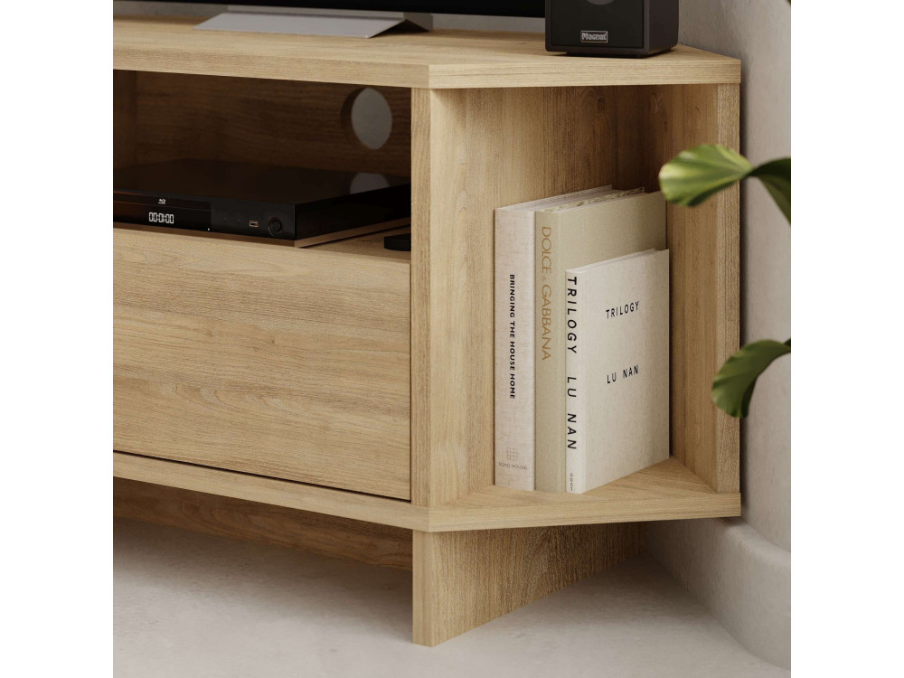 Soporte de TV de madera "Viva" - 95 x 35 x 45 cm - Beige